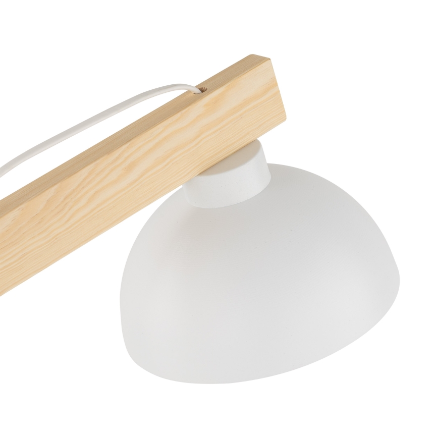 Stolní lampa OSLO 1xE27/15W/230V borovice/bílá