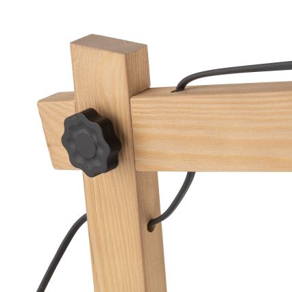 Stolní lampa OSLO 1xE27/15W/230V borovice/černá