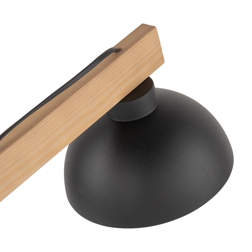 Stolní lampa OSLO 1xE27/15W/230V borovice/černá