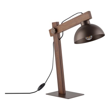 Stolní lampa OSLO 1xE27/15W/230V ořech/hnědá