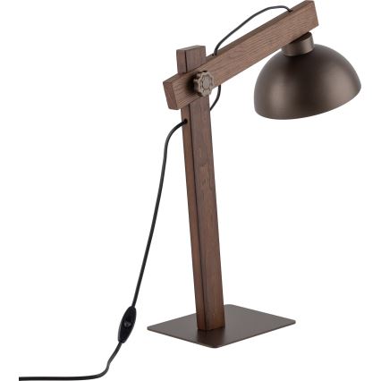 Stolní lampa OSLO 1xE27/15W/230V ořech/hnědá