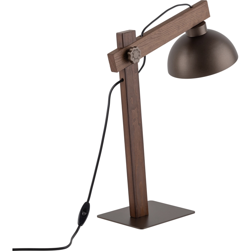 Stolní lampa OSLO 1xE27/15W/230V ořech/hnědá