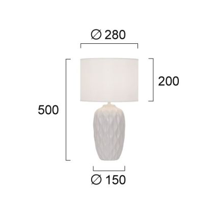 Stolní lampa PINEAPLE 1xE27/40W/230V bílá