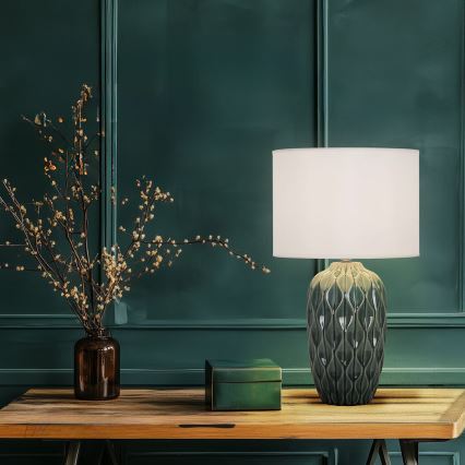 Stolní lampa PINEAPLE 1xE27/40W/230V bílá/zelená