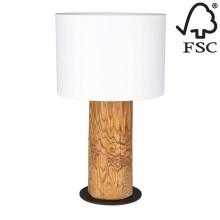 Stolní lampa PINO MIX 1xE27/40W/230V borovice – FSC certifikováno