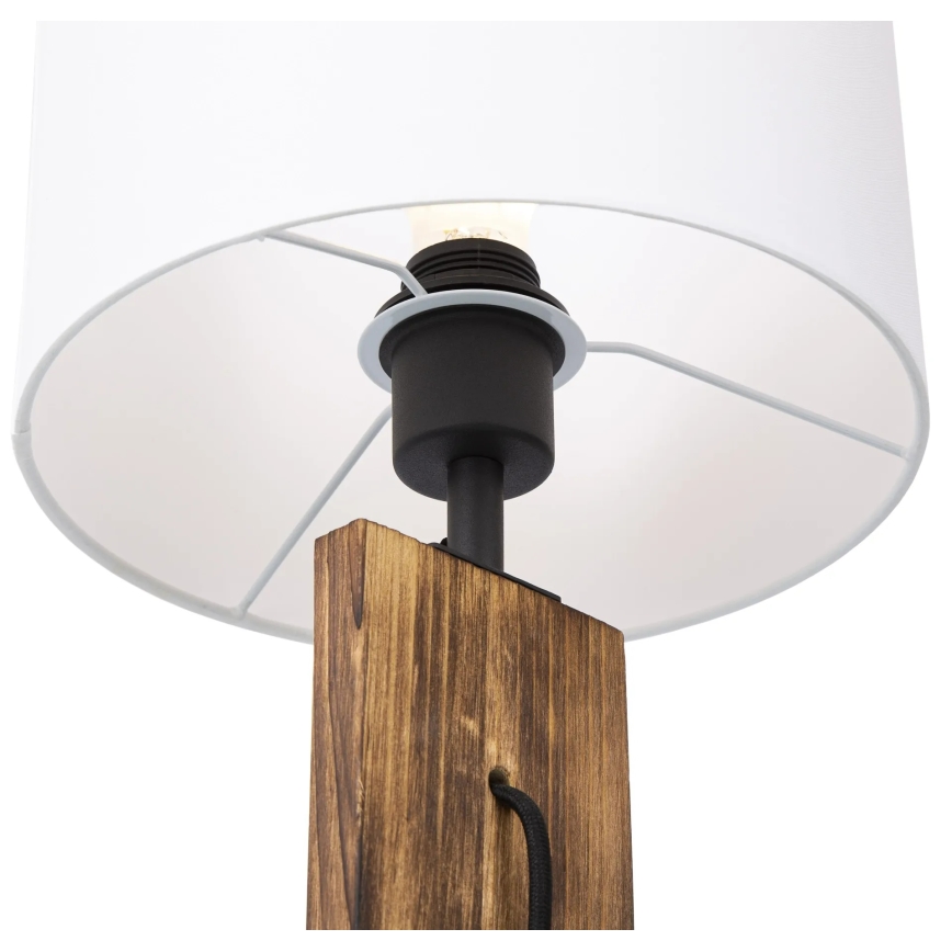 Stolní lampa PINUS 1xE27/40W/230V bílá/dřevo