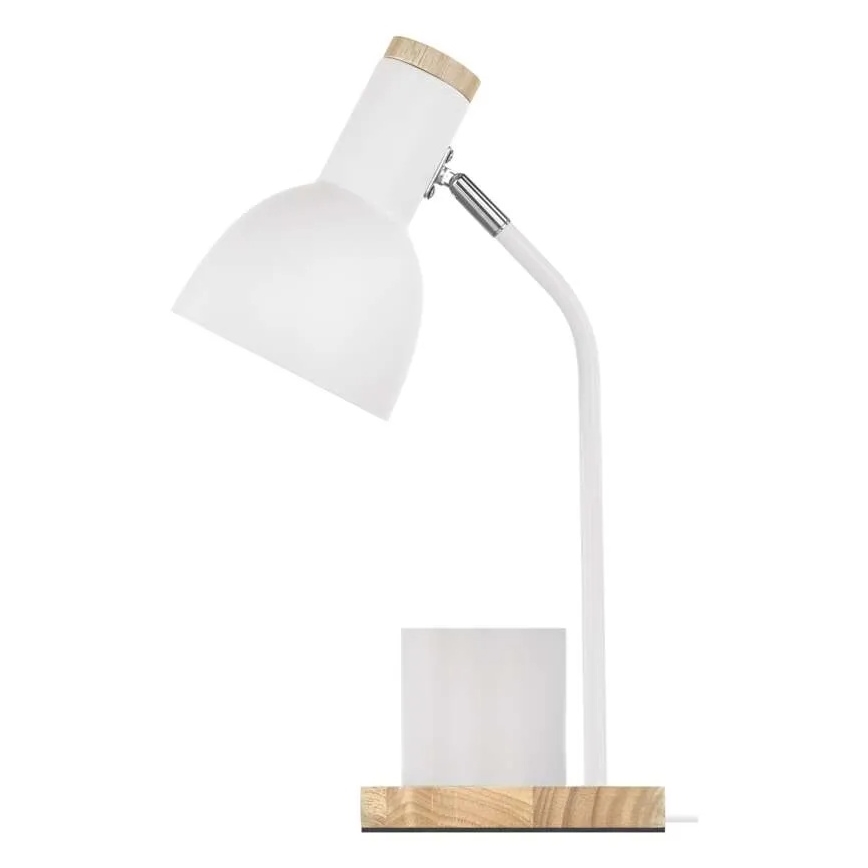 Stolní lampa POPPY 1xE27/25W/230V bílá