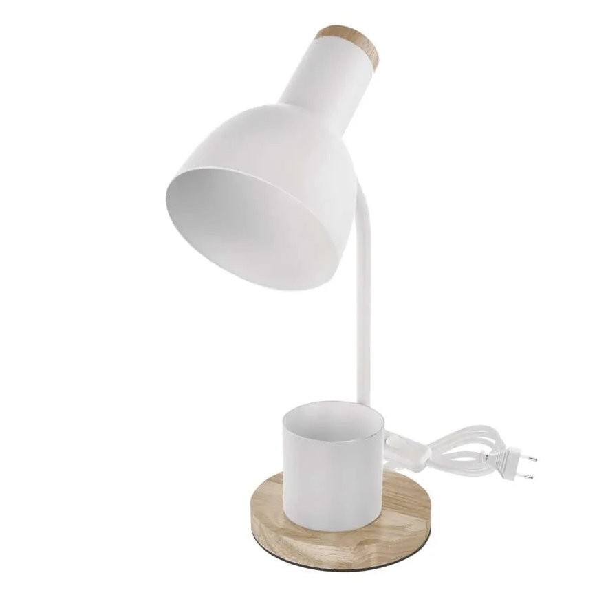 Stolní lampa POPPY 1xE27/25W/230V bílá