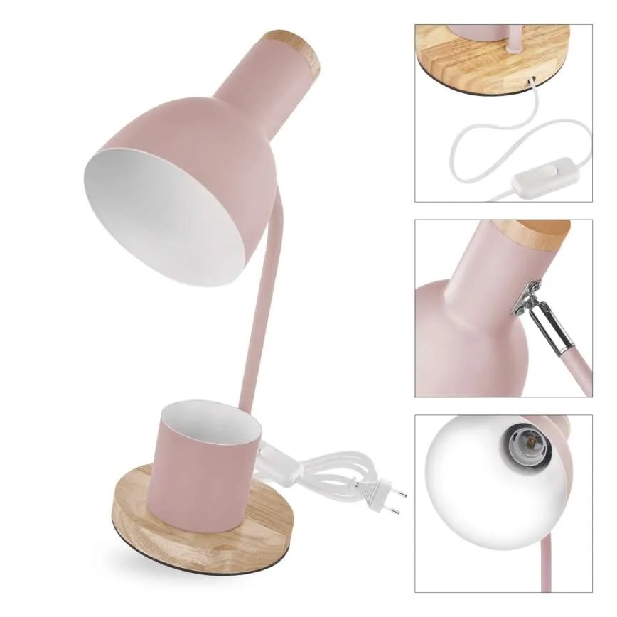 Stolní lampa POPPY 1xE27/25W/230V růžová