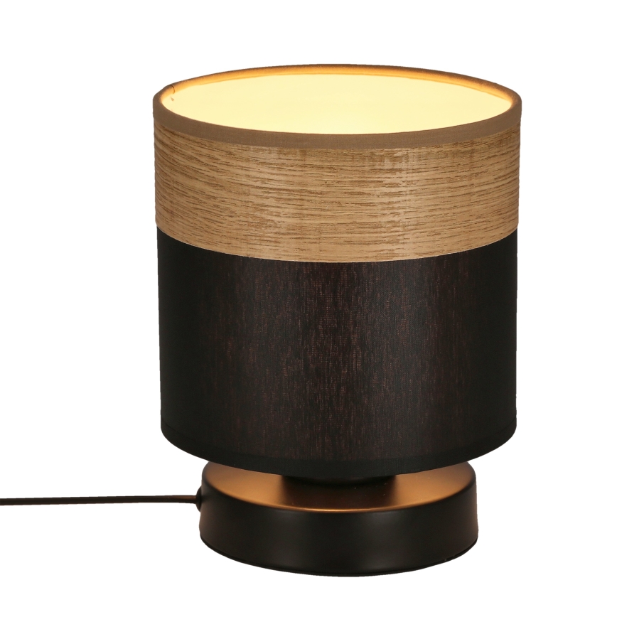 Stolní lampa PORTO 1xE27/60W/230V černá/hnědá