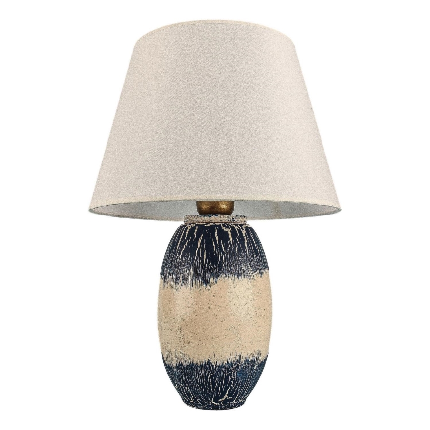 Stolní lampa RAMZES 1xE27/40W/230V béžová/modrá