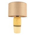 Stolní lampa RAMZES 1xE27/40W/230V béžová/žlutá