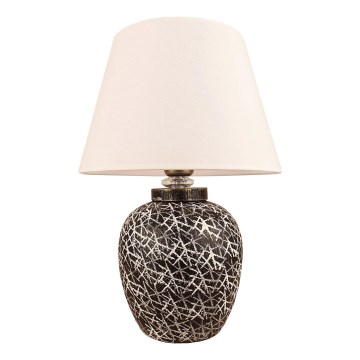 Stolní lampa RAMZES 1xE27/40W/230V bílá/černá