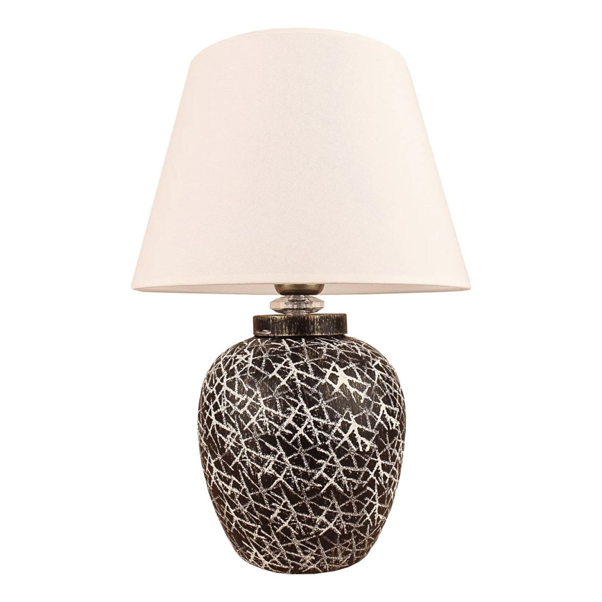 Stolní lampa RAMZES 1xE27/40W/230V bílá/černá