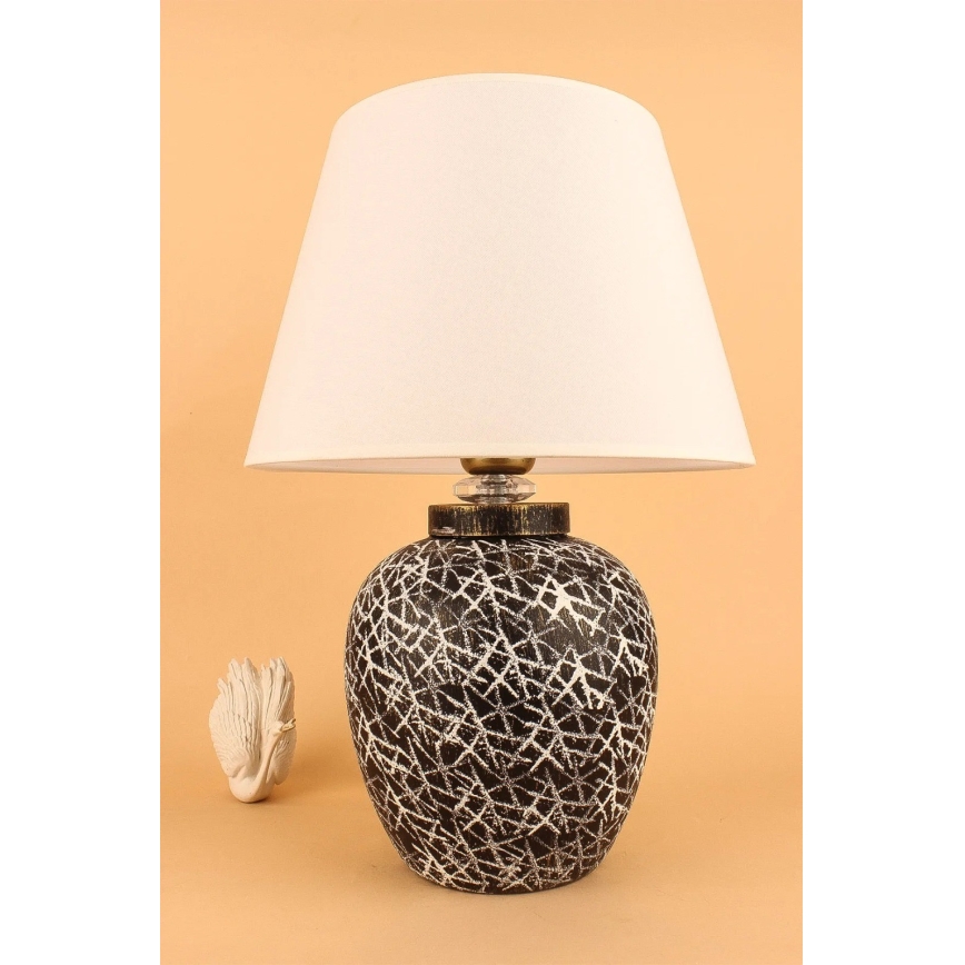 Stolní lampa RAMZES 1xE27/40W/230V bílá/černá