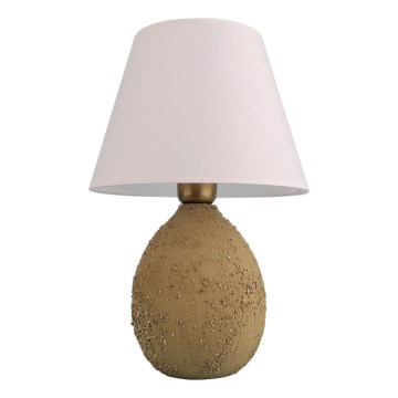 Stolní lampa RAMZES 1xE27/40W/230V bílá/hnědá