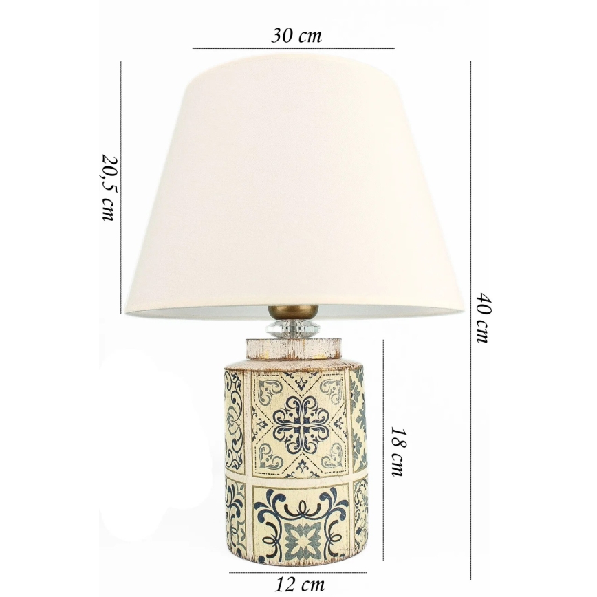 Stolní lampa RAMZES 1xE27/40W/230V bílá