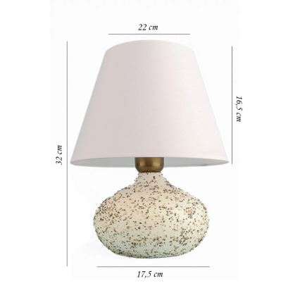 Stolní lampa RAMZES 1xE27/40W/230V bílá
