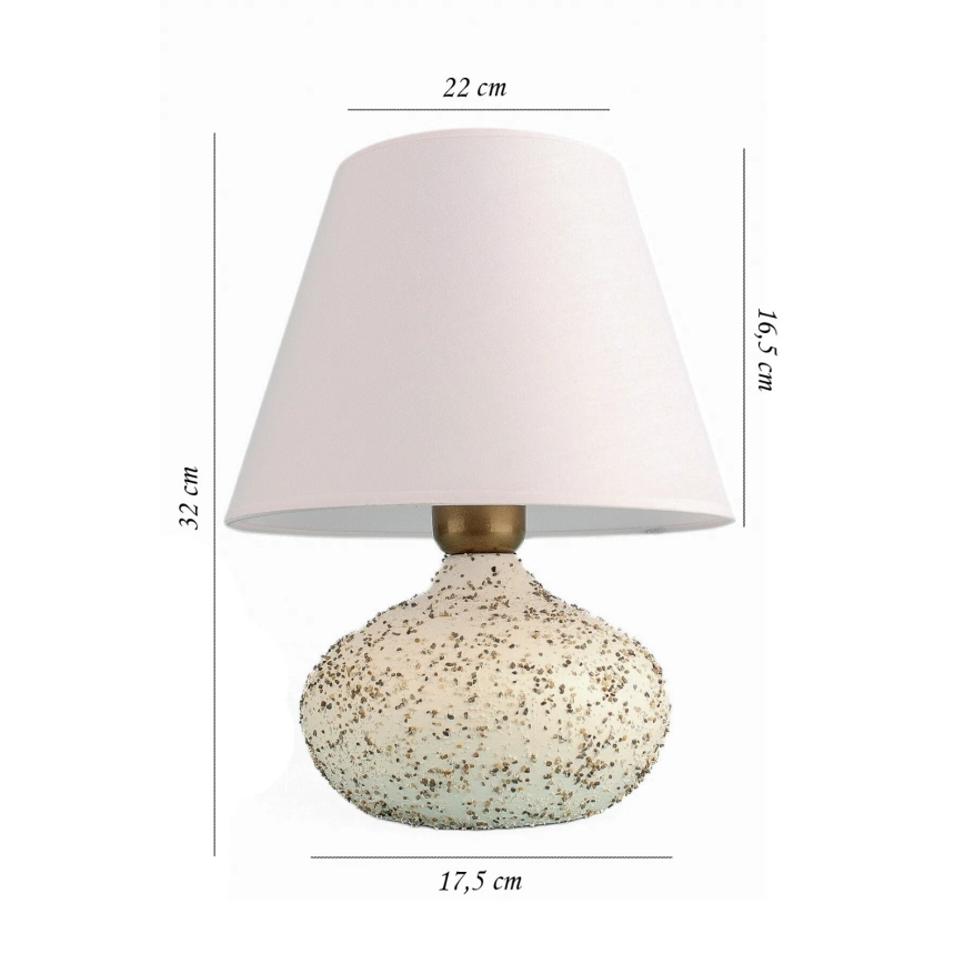 Stolní lampa RAMZES 1xE27/40W/230V bílá