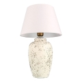 Stolní lampa RAMZES 1xE27/40W/230V bílá/krémová