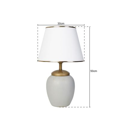 Stolní lampa RAMZES 1xE27/40W/230V bílá/šedá