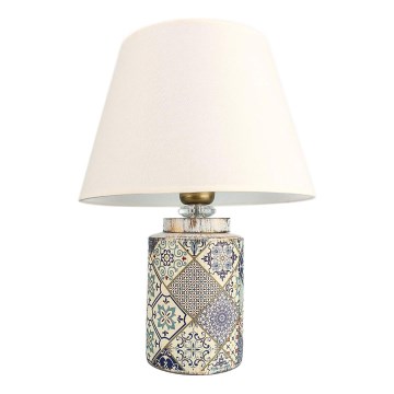 Stolní lampa RAMZES 1xE27/40W/230V bílá/šedá