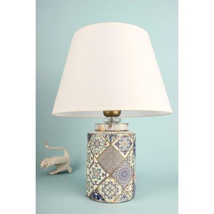 Stolní lampa RAMZES 1xE27/40W/230V bílá/šedá