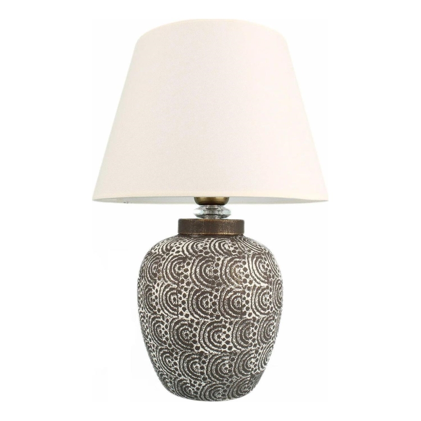 Stolní lampa RAMZES 1xE27/40W/230V bílá/šedá