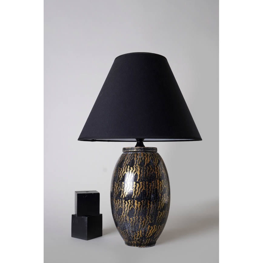 Stolní lampa RAMZES 1xE27/40W/230V černá
