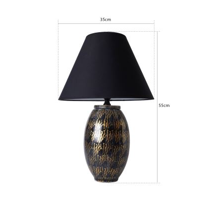 Stolní lampa RAMZES 1xE27/40W/230V černá