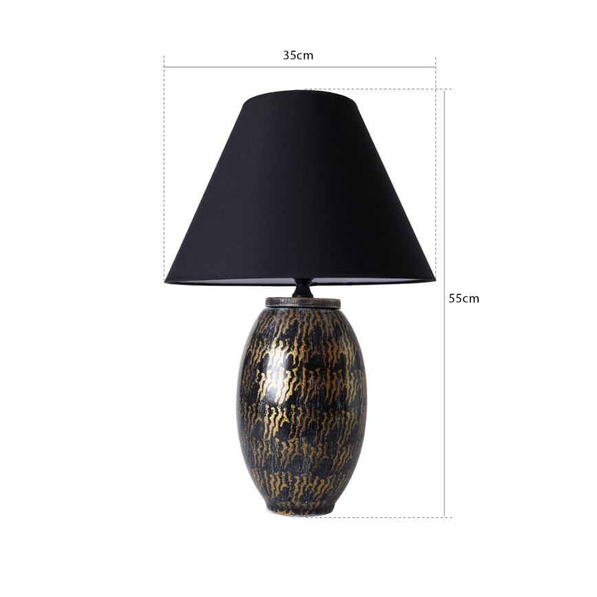 Stolní lampa RAMZES 1xE27/40W/230V černá