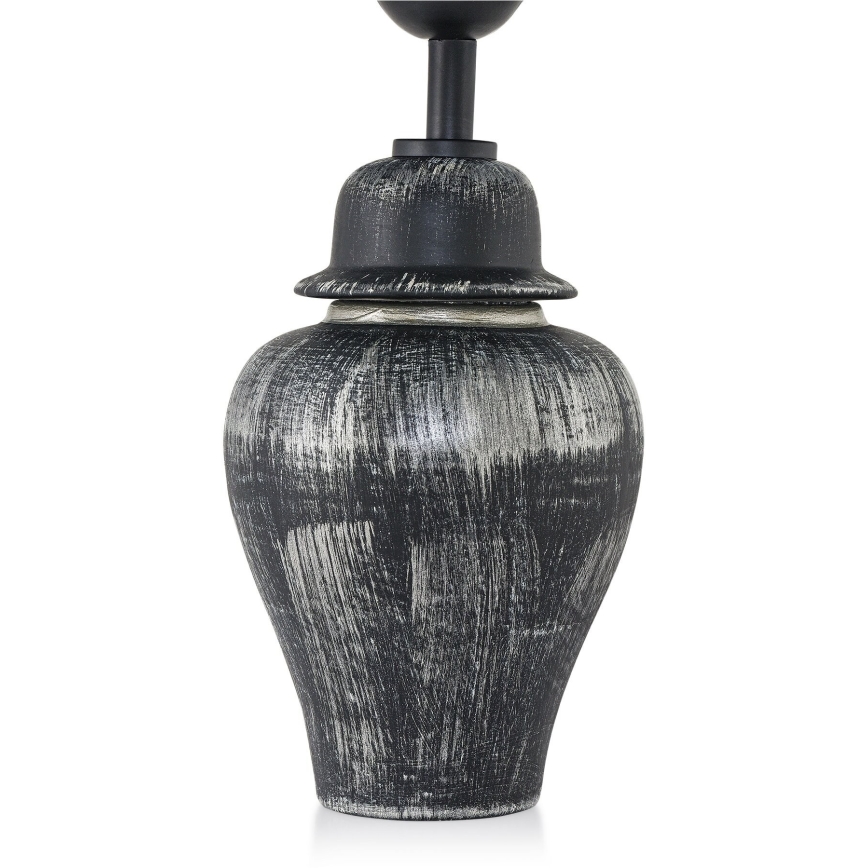 Stolní lampa RAMZES 1xE27/40W/230V černá/stříbrná
