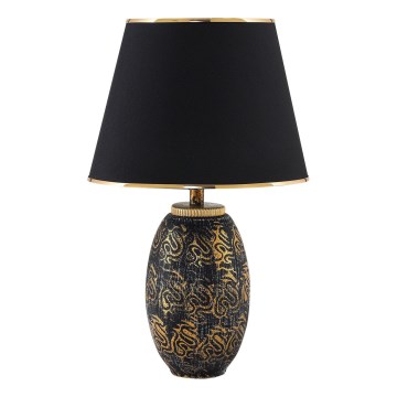 Stolní lampa RAMZES 1xE27/40W/230V černá/zlatá