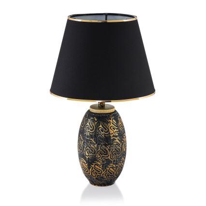Stolní lampa RAMZES 1xE27/40W/230V černá/zlatá