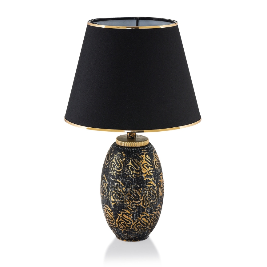 Stolní lampa RAMZES 1xE27/40W/230V černá/zlatá