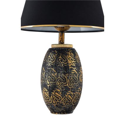 Stolní lampa RAMZES 1xE27/40W/230V černá/zlatá