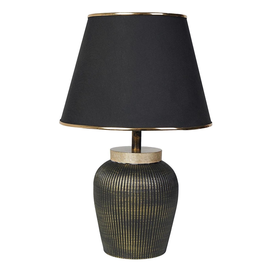 Stolní lampa RAMZES 1xE27/40W/230V černá/zlatá