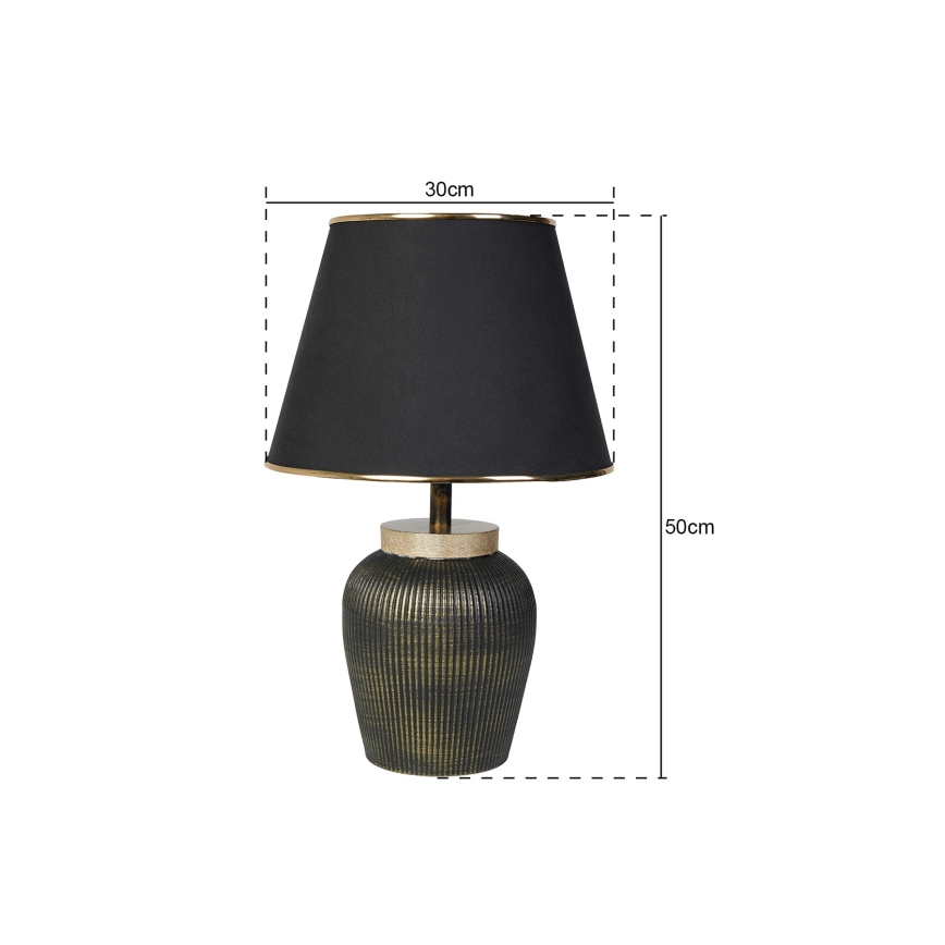 Stolní lampa RAMZES 1xE27/40W/230V černá/zlatá