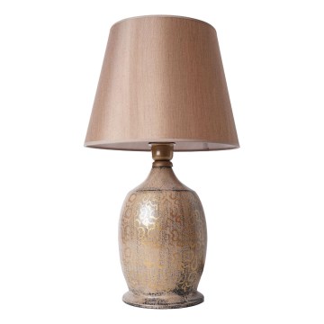 Stolní lampa RAMZES 1xE27/40W/230V hnědá