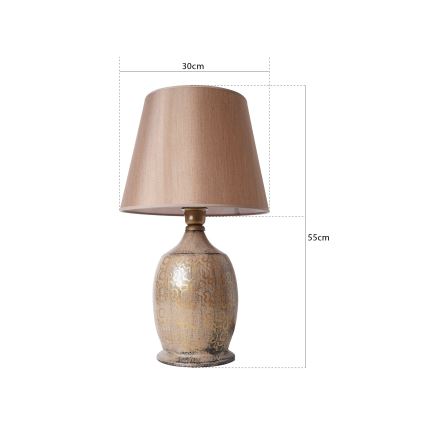 Stolní lampa RAMZES 1xE27/40W/230V hnědá