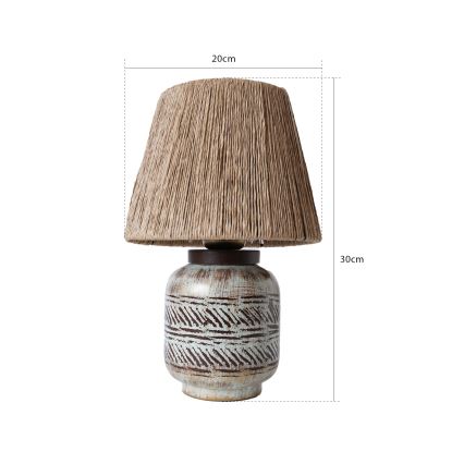 Stolní lampa RAMZES 1xE27/40W/230V hnědá