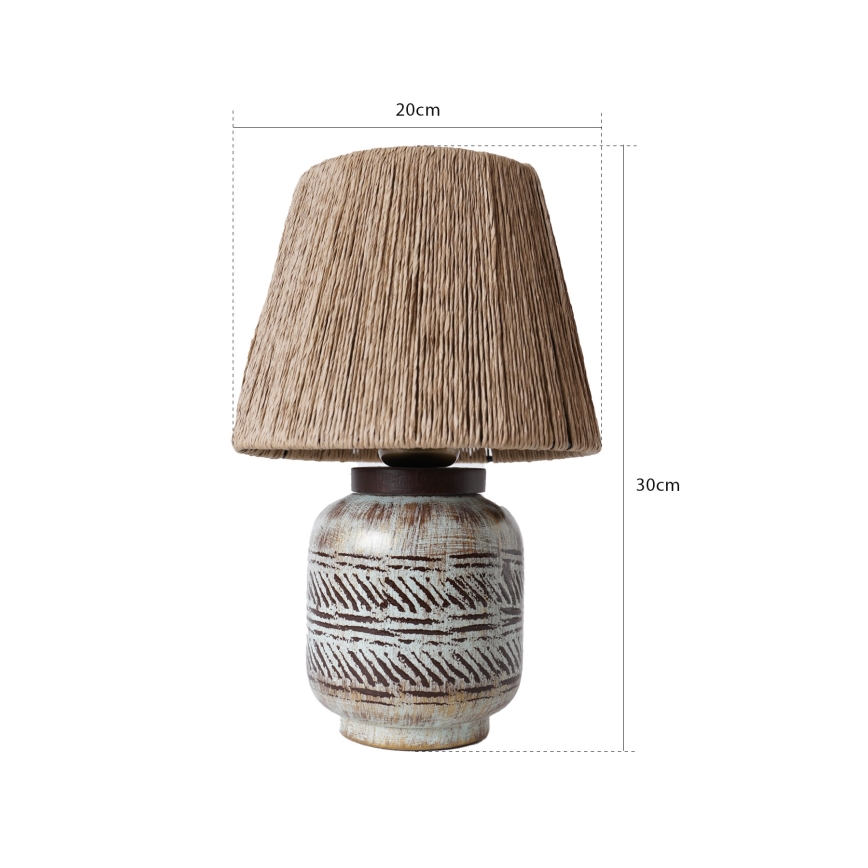 Stolní lampa RAMZES 1xE27/40W/230V hnědá