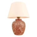 Stolní lampa RAMZES 1xE27/40W/230V krémová/červená