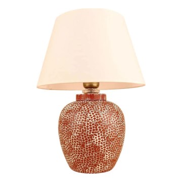 Stolní lampa RAMZES 1xE27/40W/230V krémová/červená