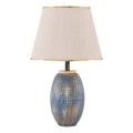 Stolní lampa RAMZES 1xE27/40W/230V krémová/modrá