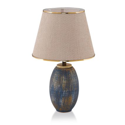 Stolní lampa RAMZES 1xE27/40W/230V krémová/modrá