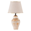 Stolní lampa RAMZES 1xE27/40W/230V krémová/zlatá