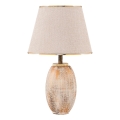 Stolní lampa RAMZES 1xE27/40W/230V krémová/zlatá