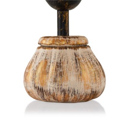 Stolní lampa RAMZES 1xE27/40W/230V krémová/zlatá