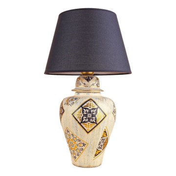 Stolní lampa RAMZES 1xE27/40W/230V modrá/béžová